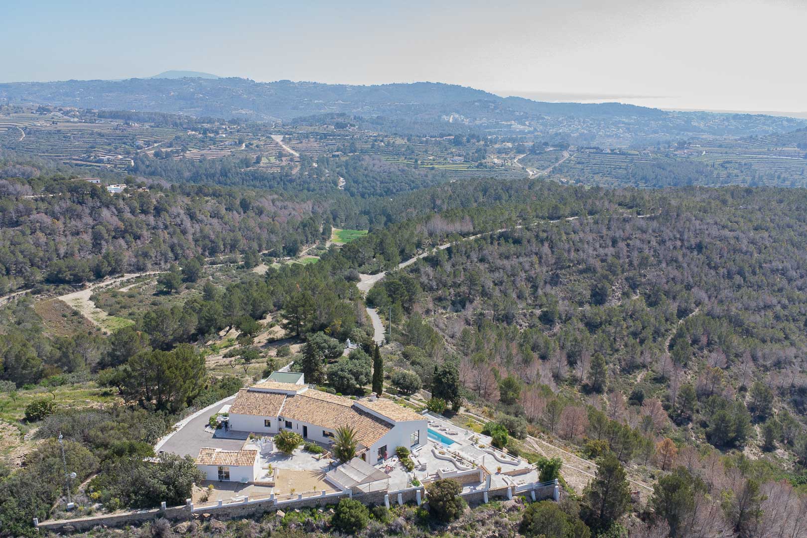 Vue aérienne de la propriété