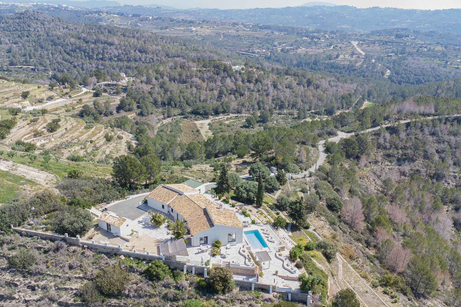 Vue aérienne de la propriété