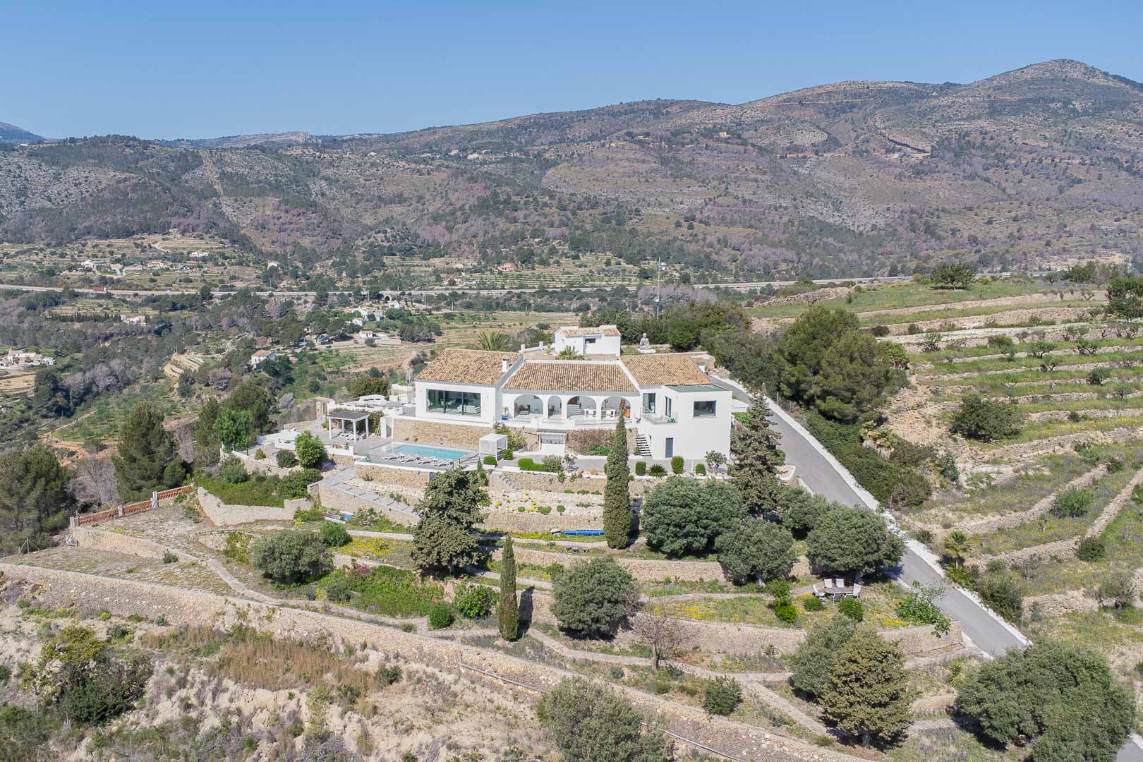 Vue aérienne de la propriété
