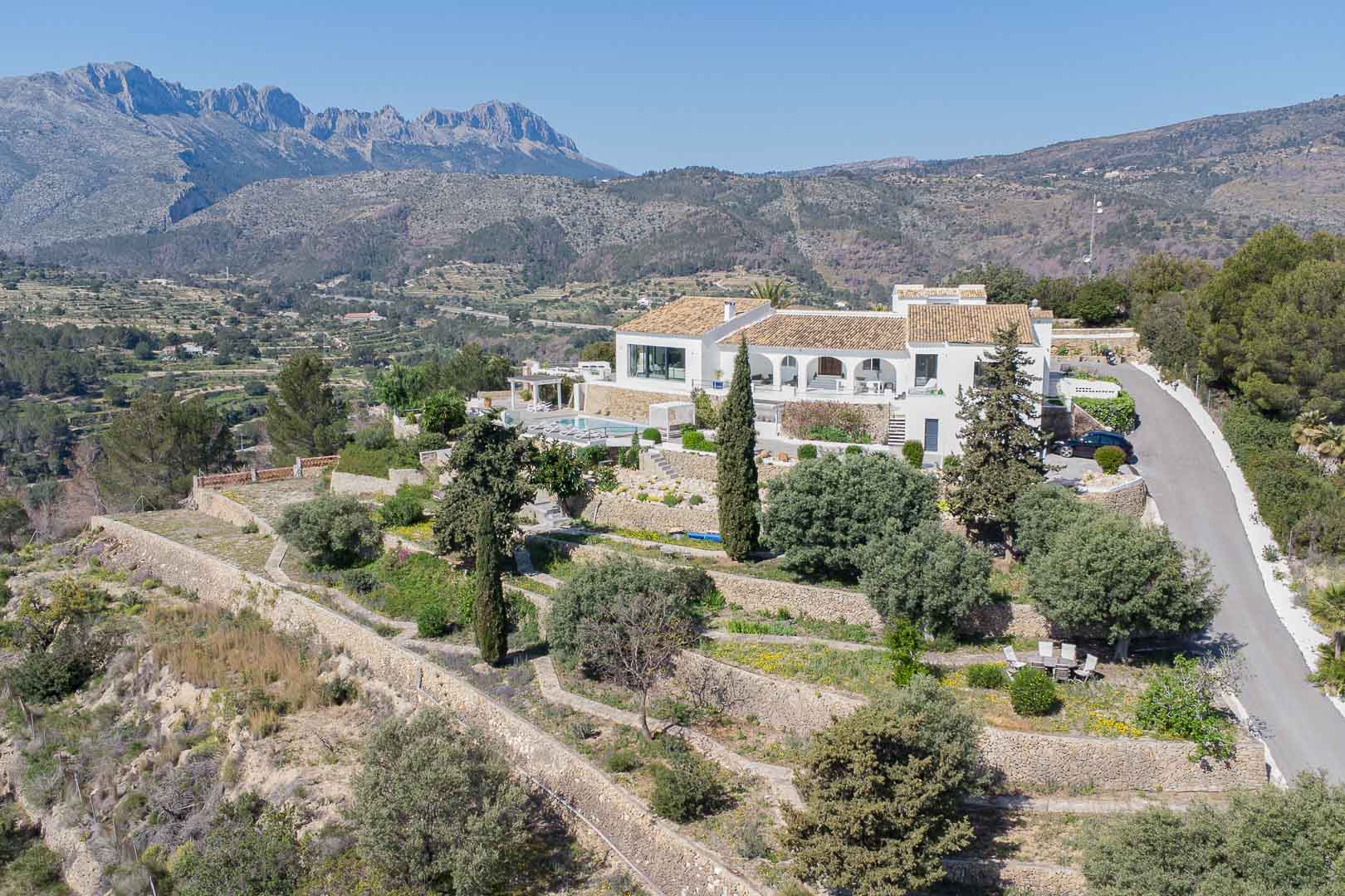 Vue aérienne de la villa
