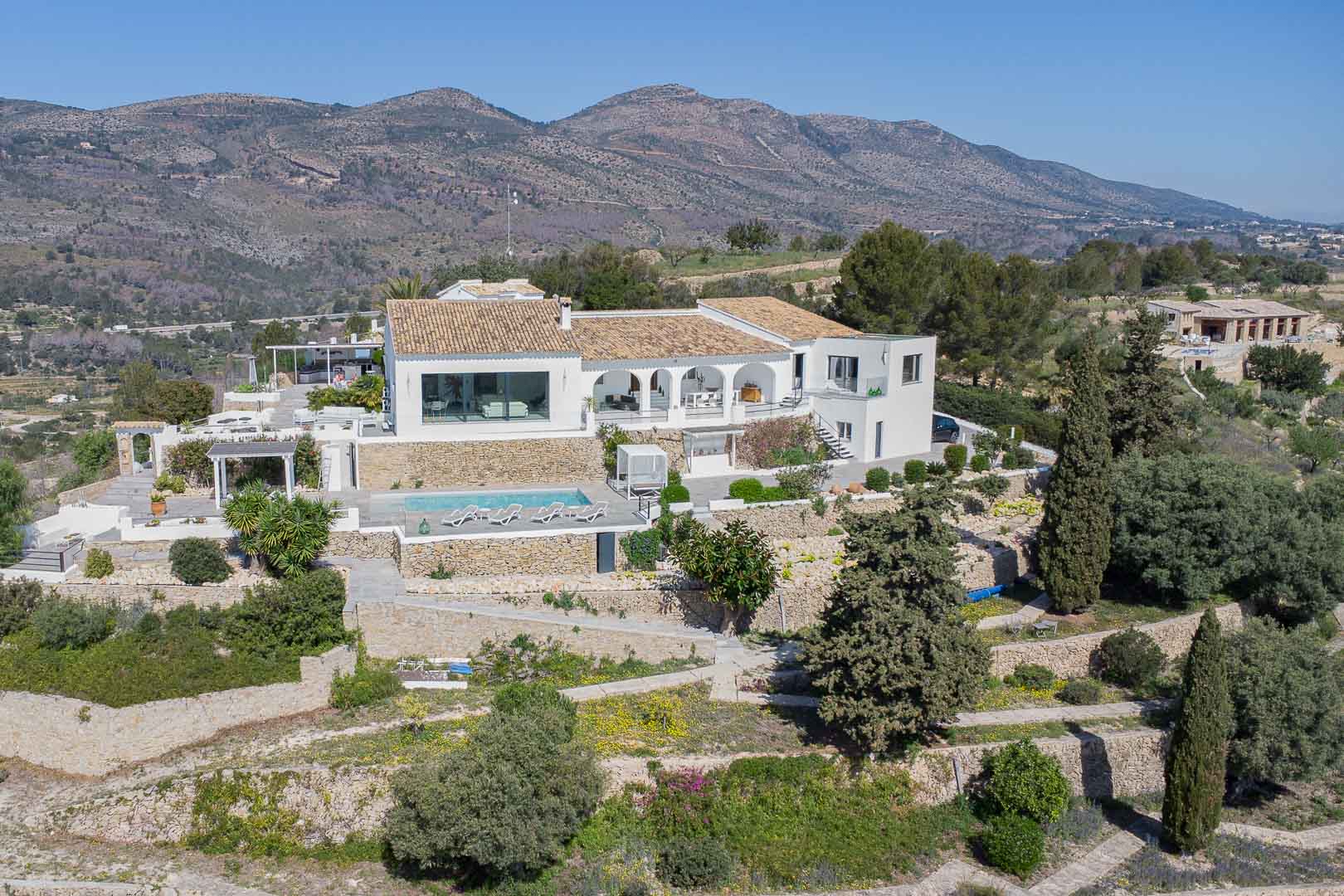 Vue aérienne de la villa