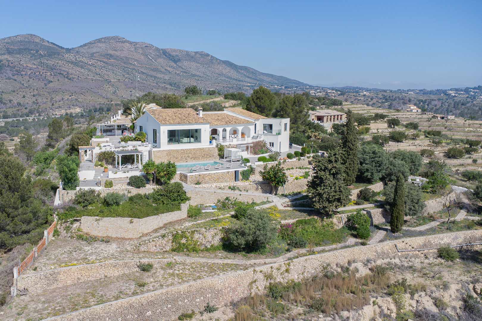 Vue aérienne de la villa