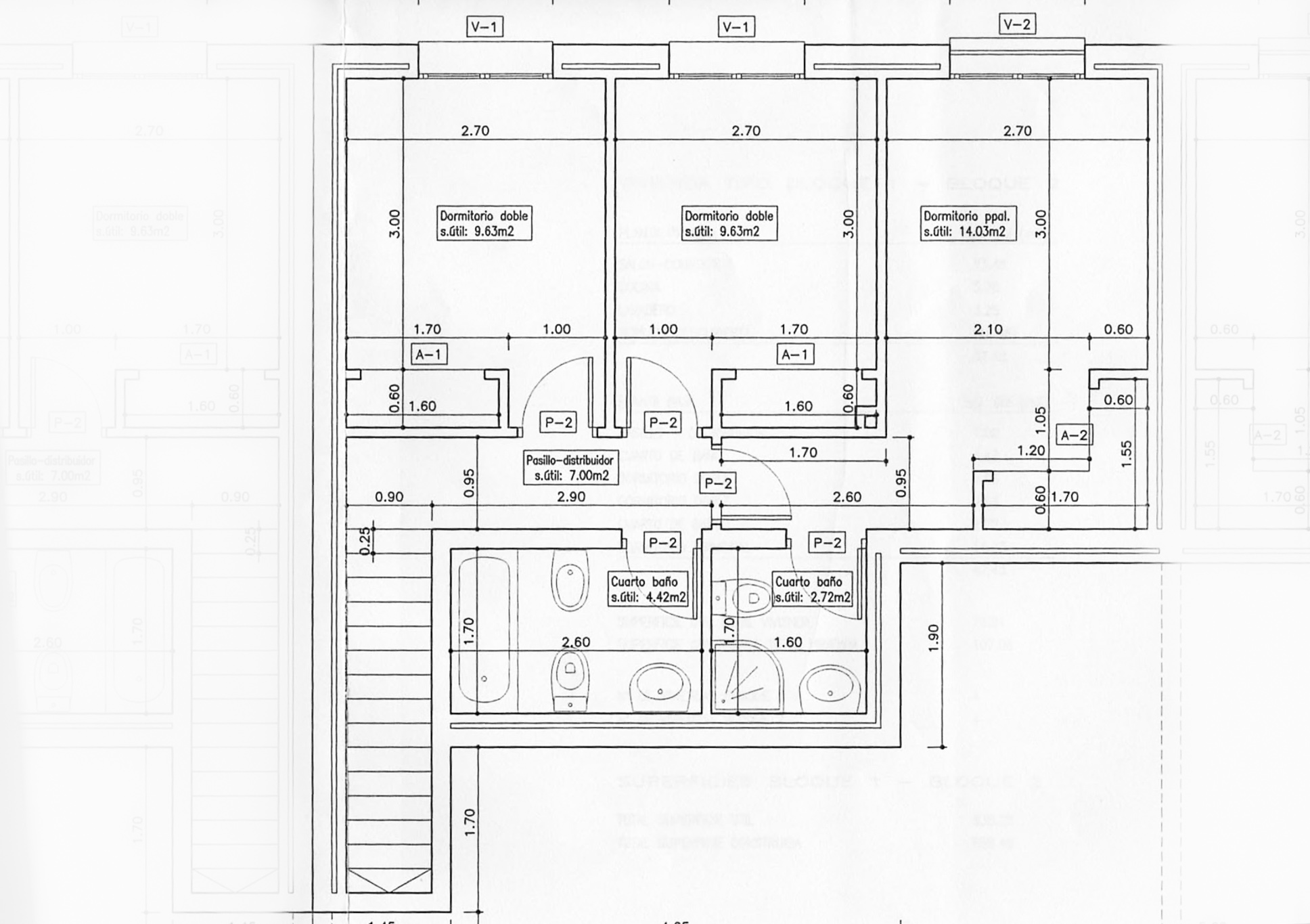Plan de l'étage supérieur