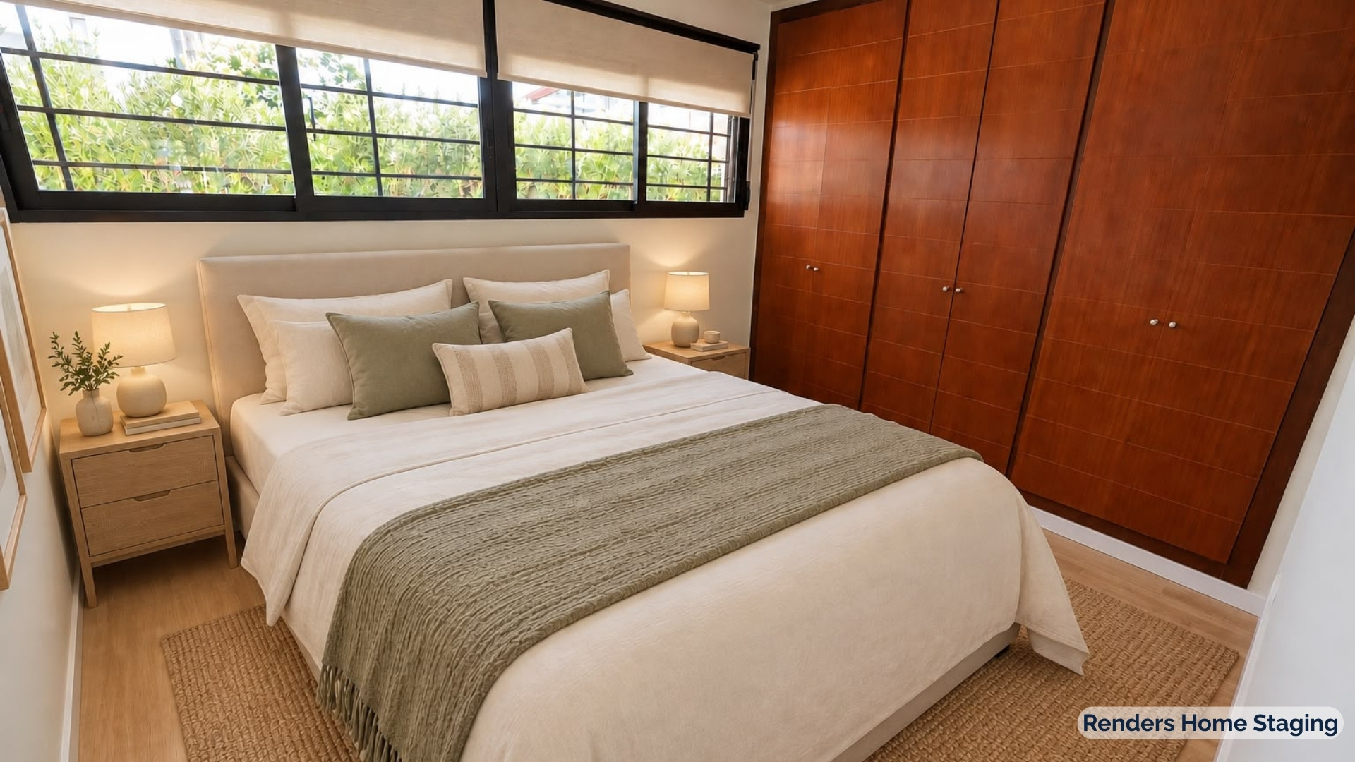 Chambre avec placards intégrés