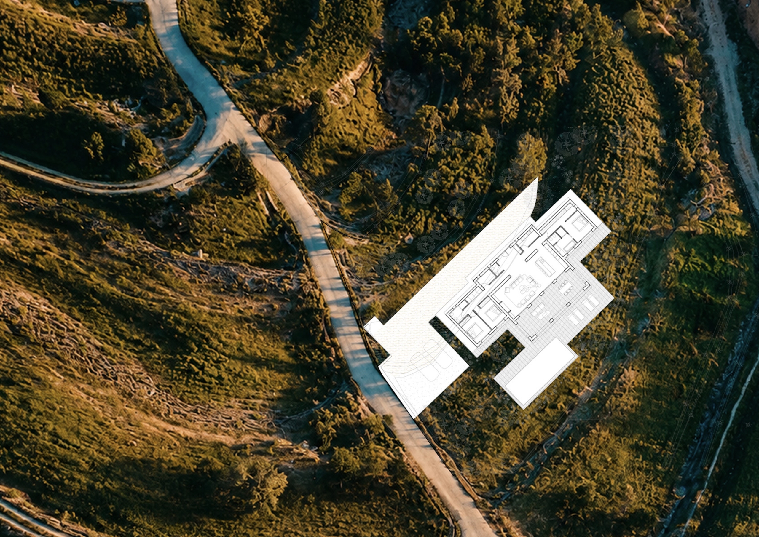 Plan d'implantation sur parcelle