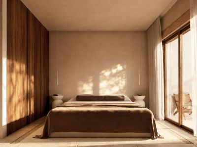 Chambre avec accès à la terrasse