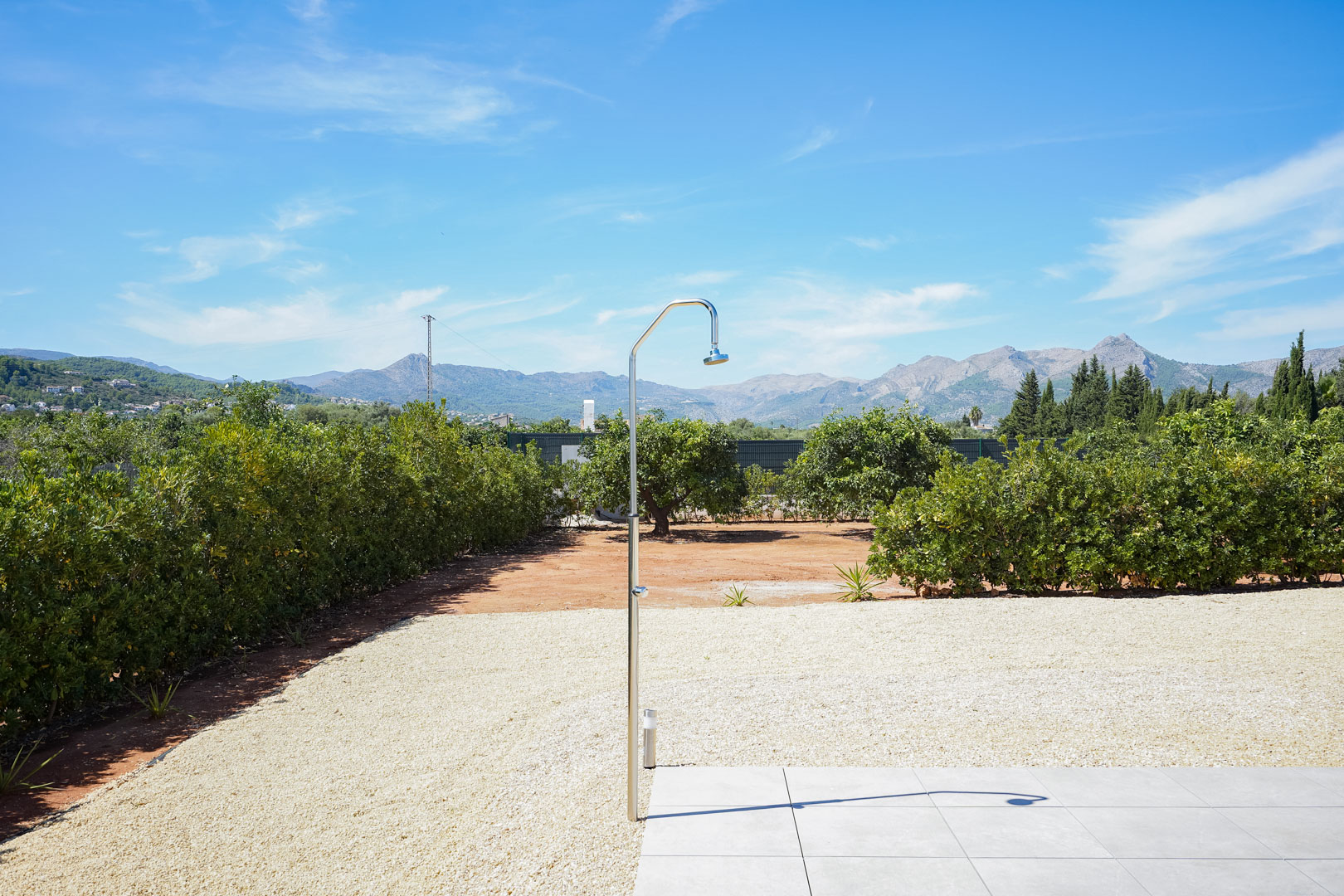 Douche extérieure avec vue
