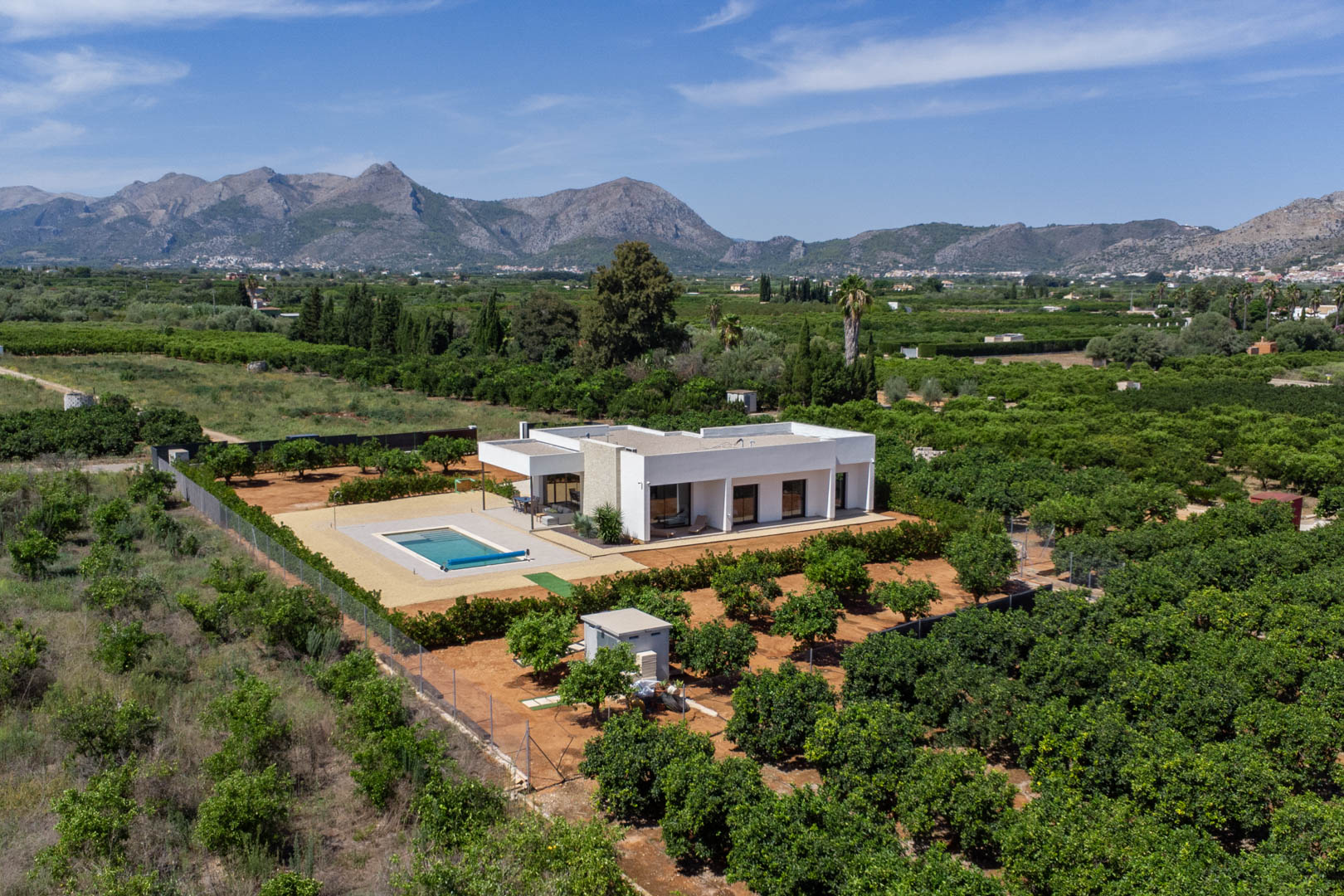 Vue aérienne de la villa