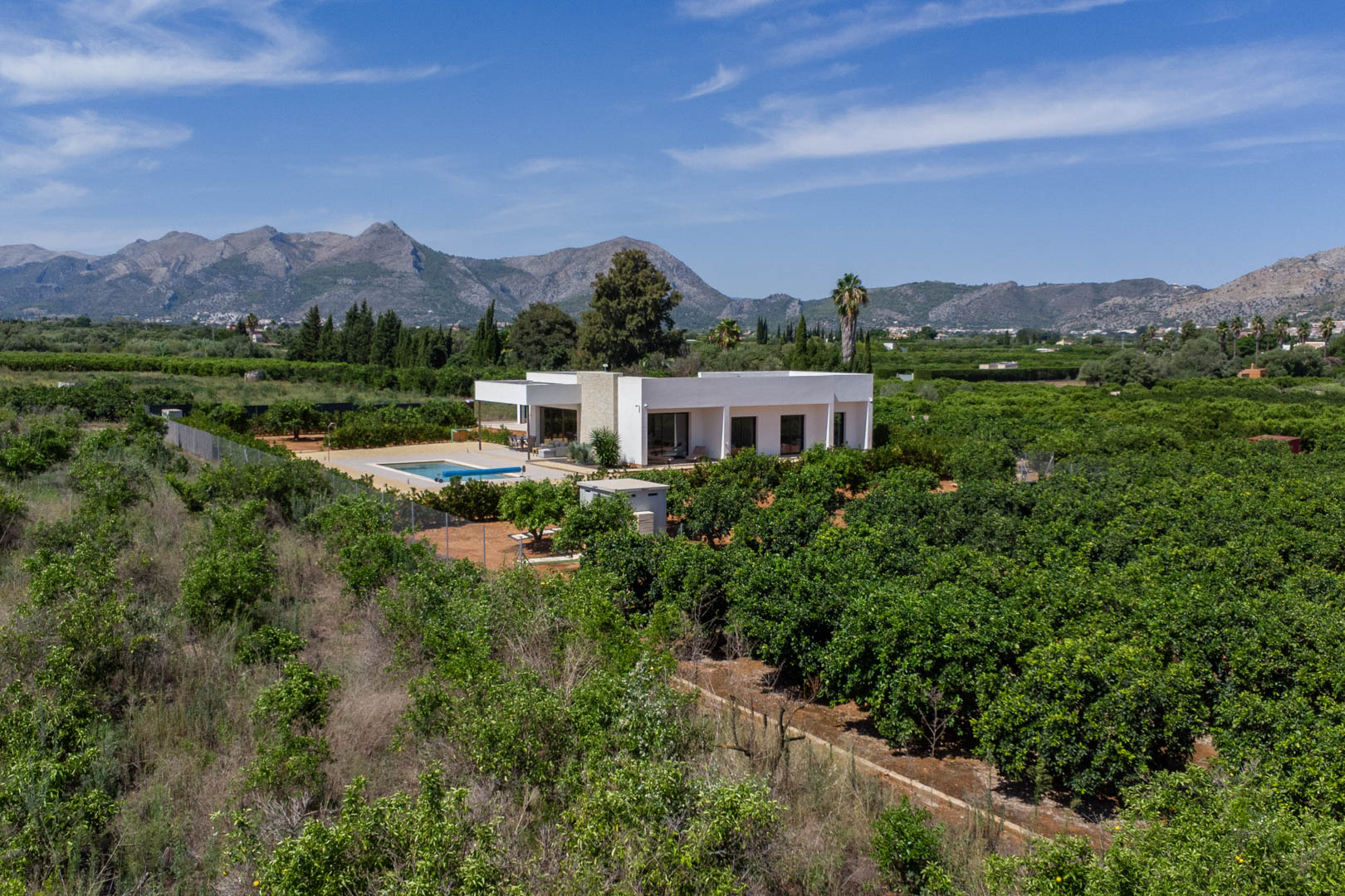 Vue aérienne de la villa