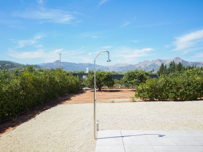 Douche extérieure avec vue