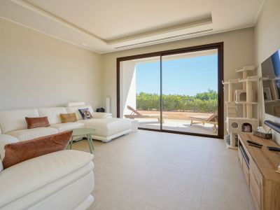 Salon avec accès à la terrasse