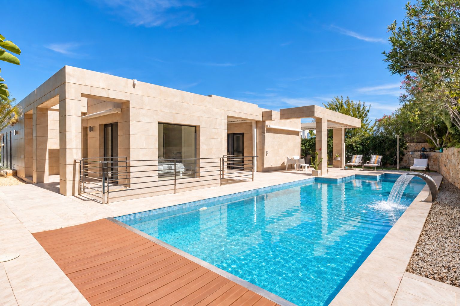Piscine extérieure et terrasse