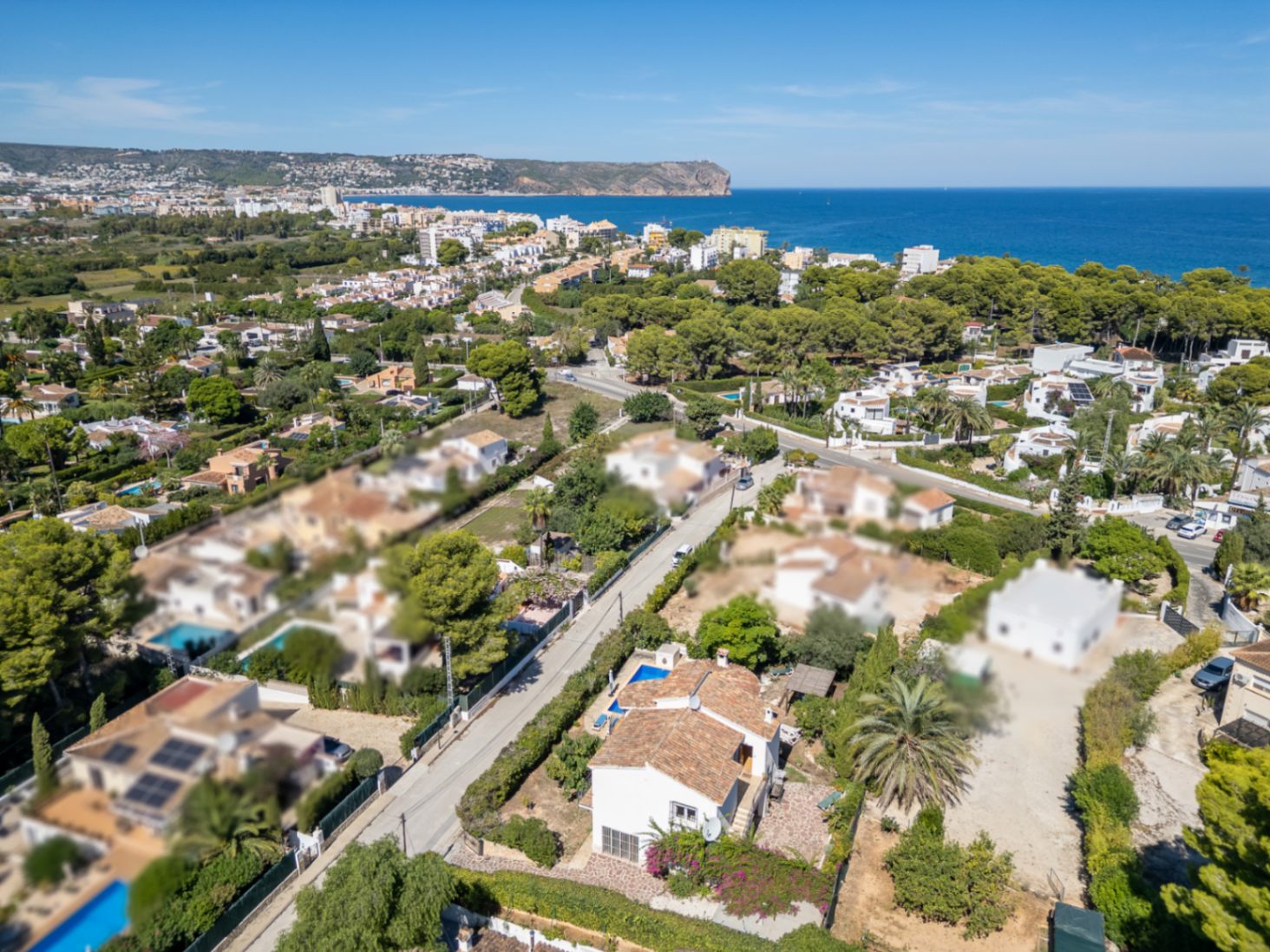 Vue aérienne avec vue mer