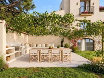 Terrasse avec espace repas extérieur