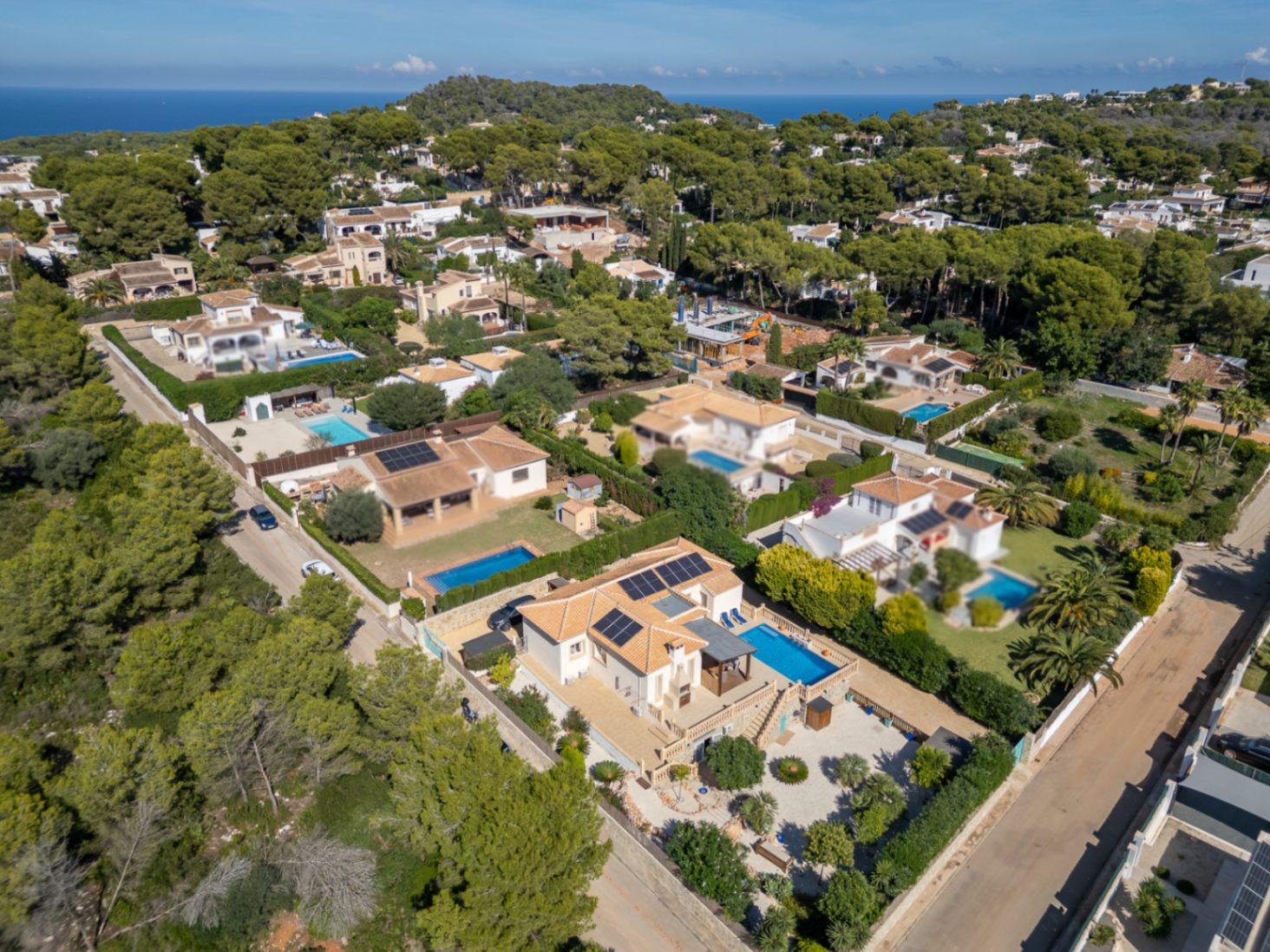 Vue aérienne de la villa