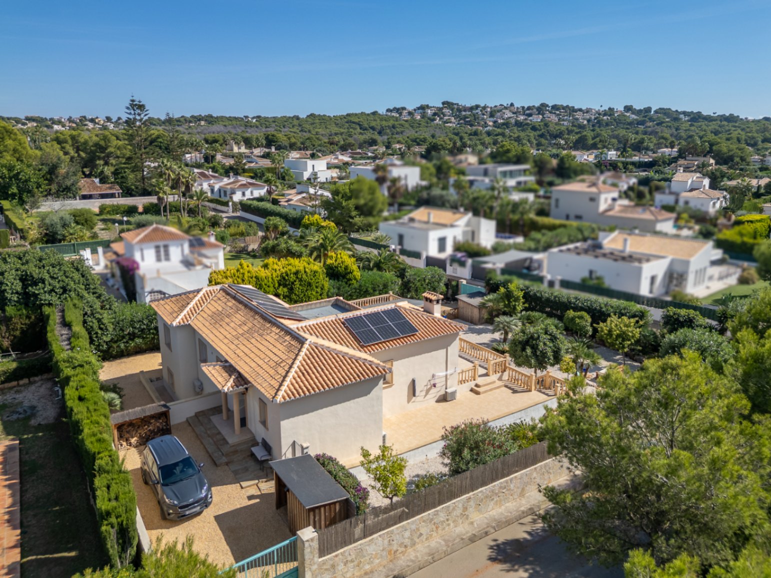 Vue aérienne de la villa