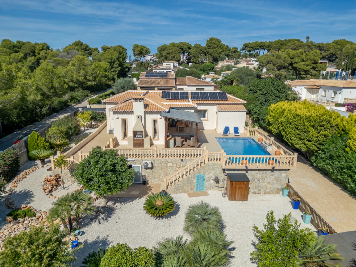 Vue aérienne de la villa