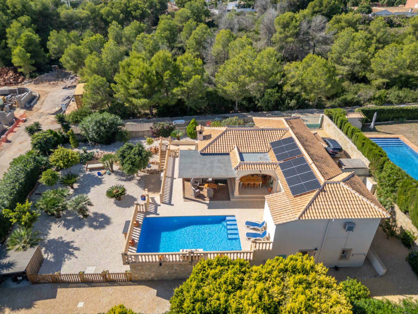 Vue aérienne de la villa