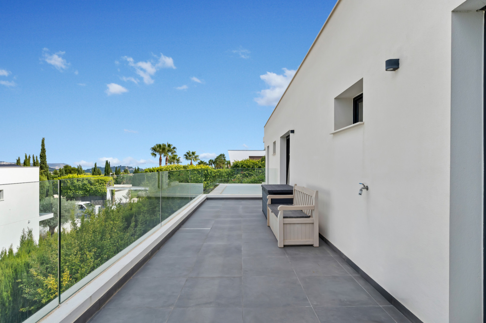 Terrasse à l'étage
