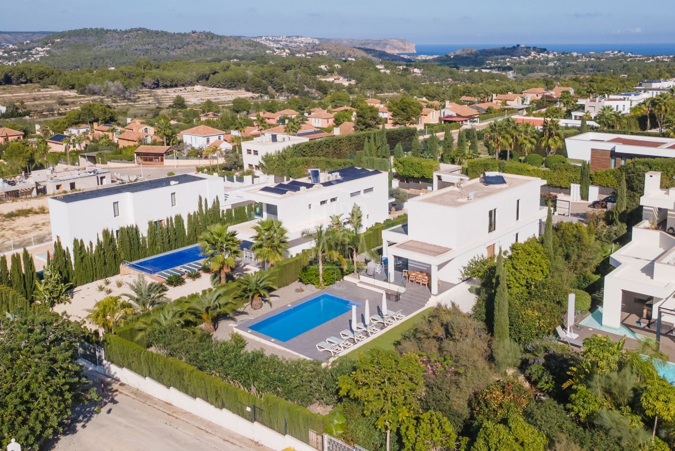 Vue aérienne de la villa