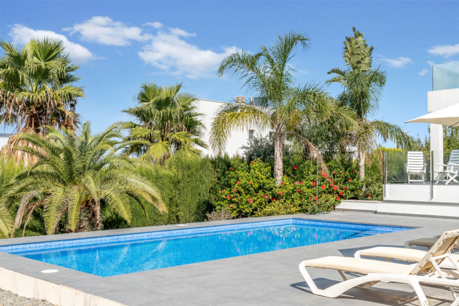 Piscine et jardin