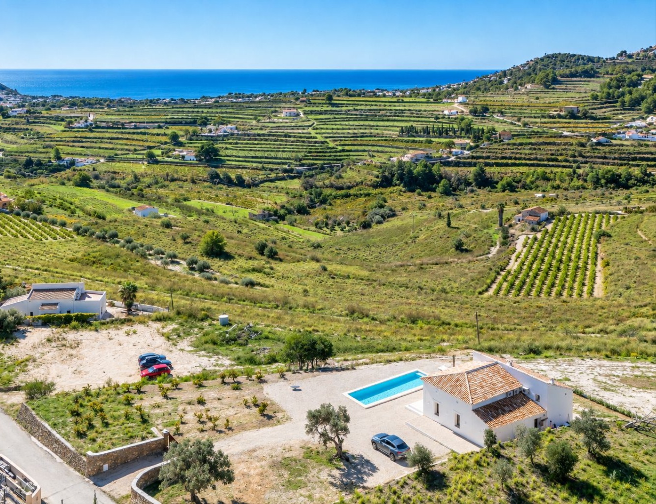 Vue aérienne avec vue mer