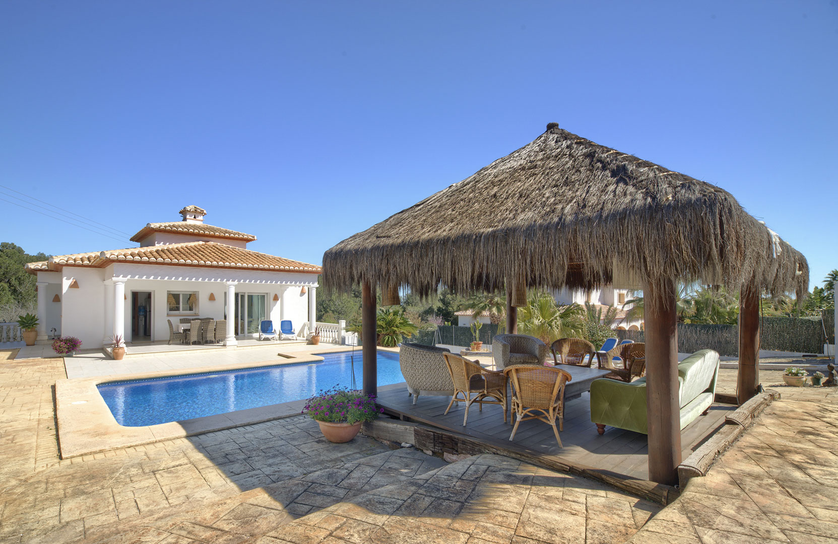 Piscine et pergola
