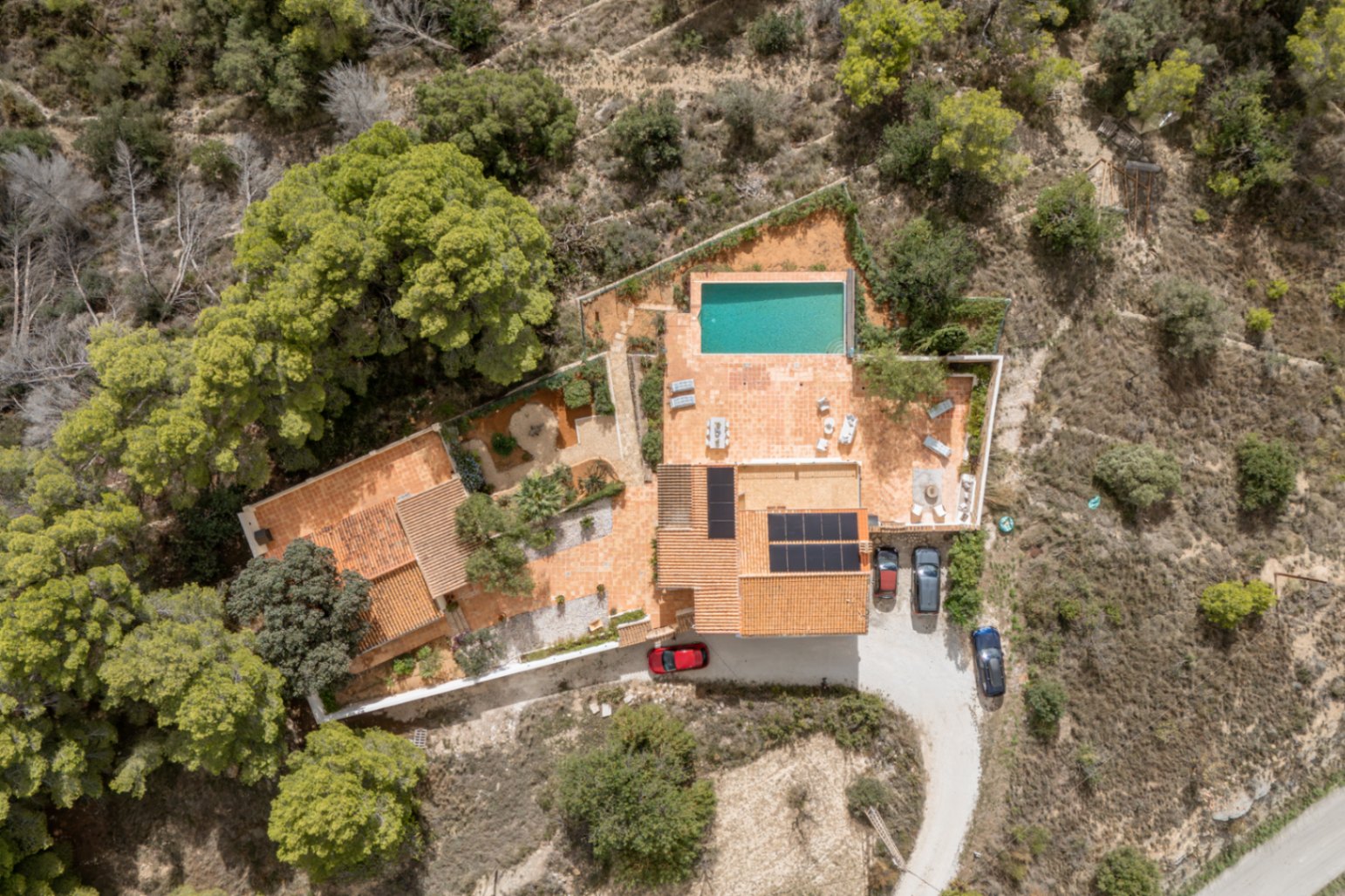 Vue aérienne de la villa