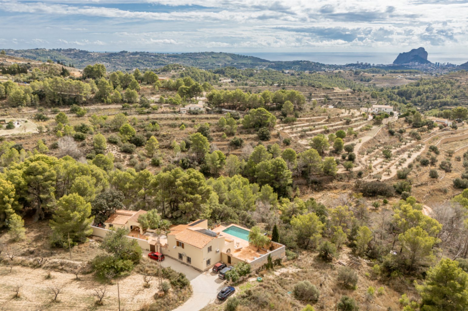 Vue aérienne de la propriété