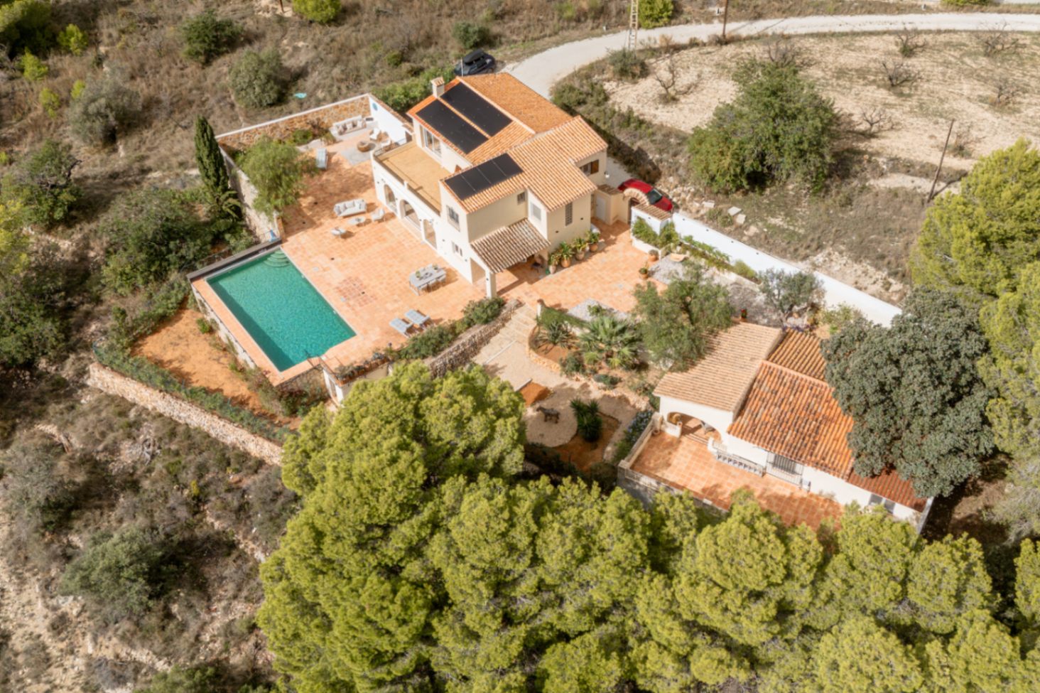 Vue aérienne de la villa