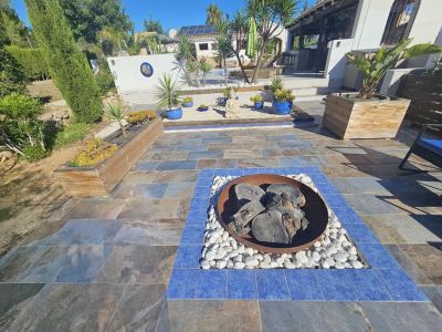 Terrasse avec brasero
