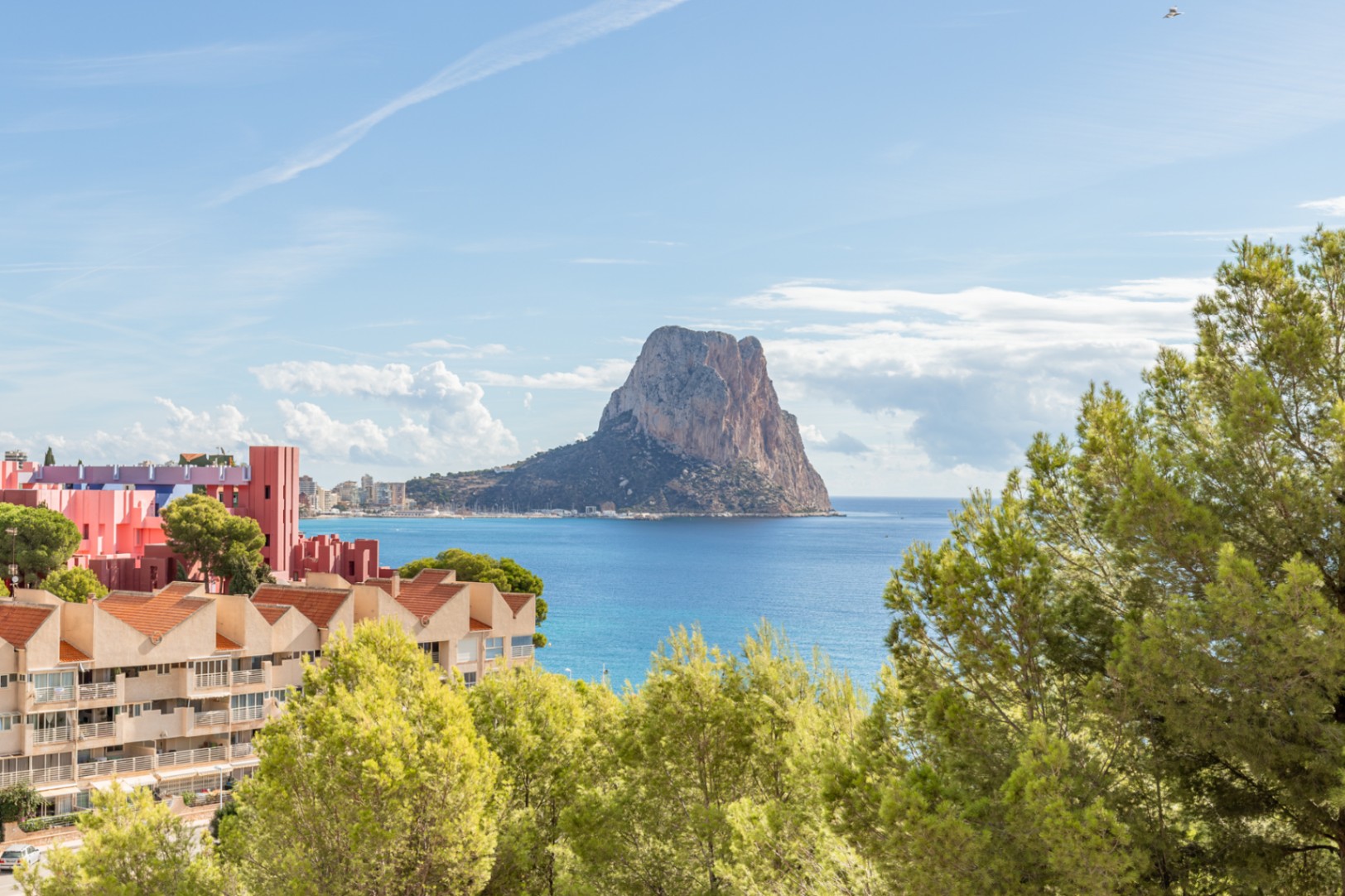 Vue mer et Peñón de Ifach