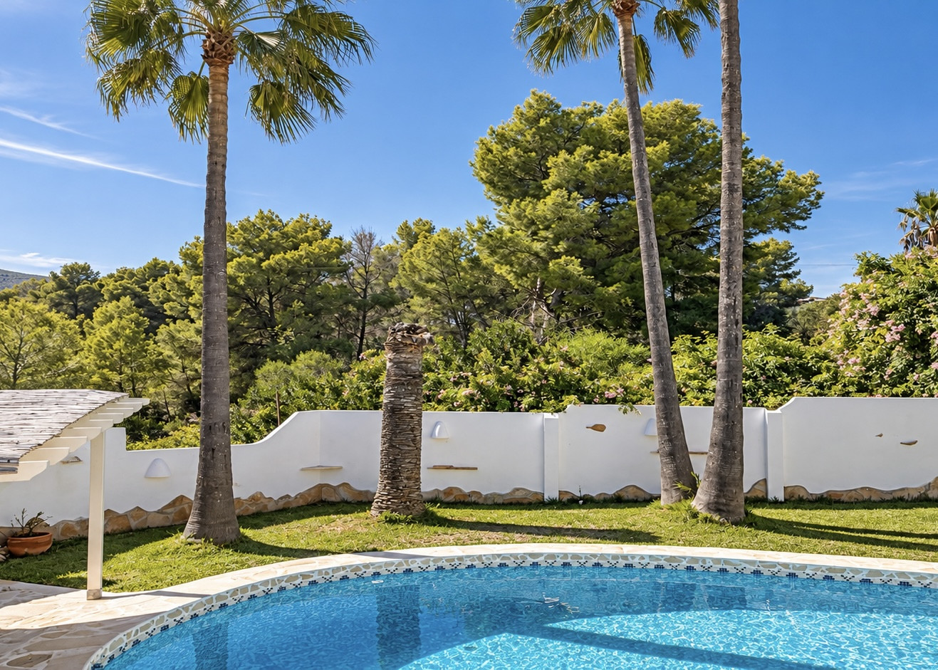 Piscine et jardin