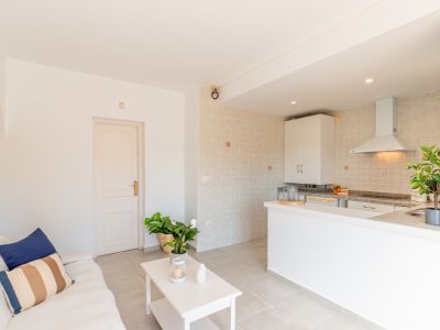Salon avec cuisine ouverte