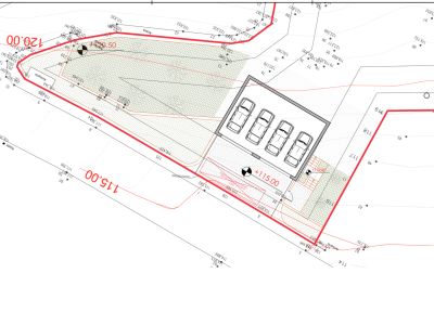 Plan du garage et de la parcelle