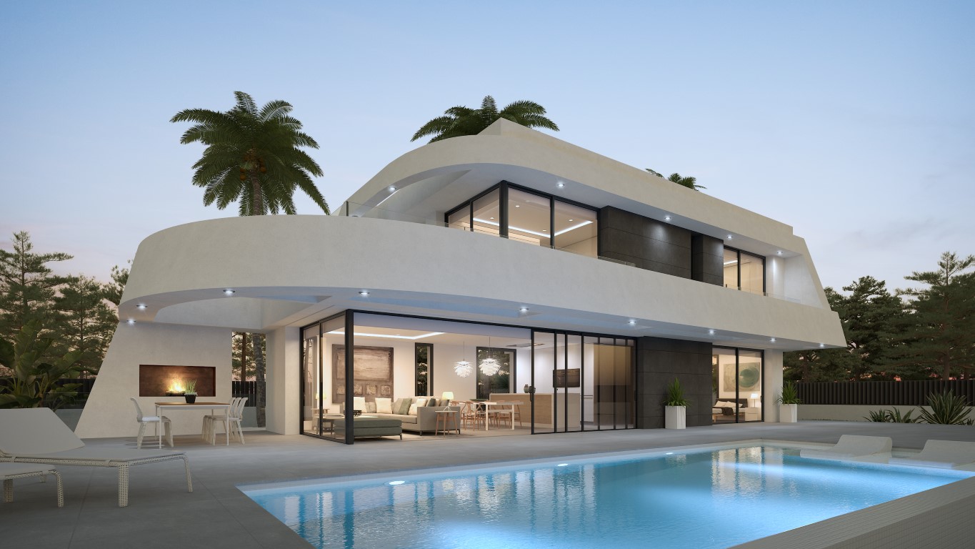 Villa moderne à Jávea, Tosalet avec piscine privée