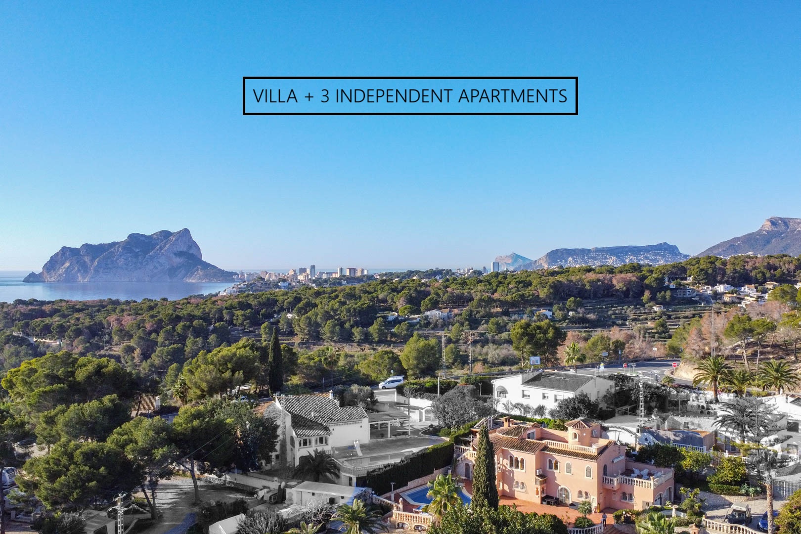 Grande villa à Benissa avec vue mer et appartements d'invités